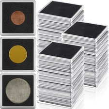Acrylic Coin Holders 30 Pcs Clear Storage Cases 2040mm Adjustable Gaskets