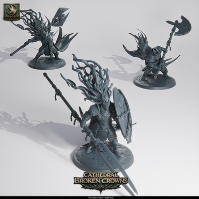 Broken Crown Miniatures | DnD 5e D&D | Rescale | Elden Ring Dark Knight Model