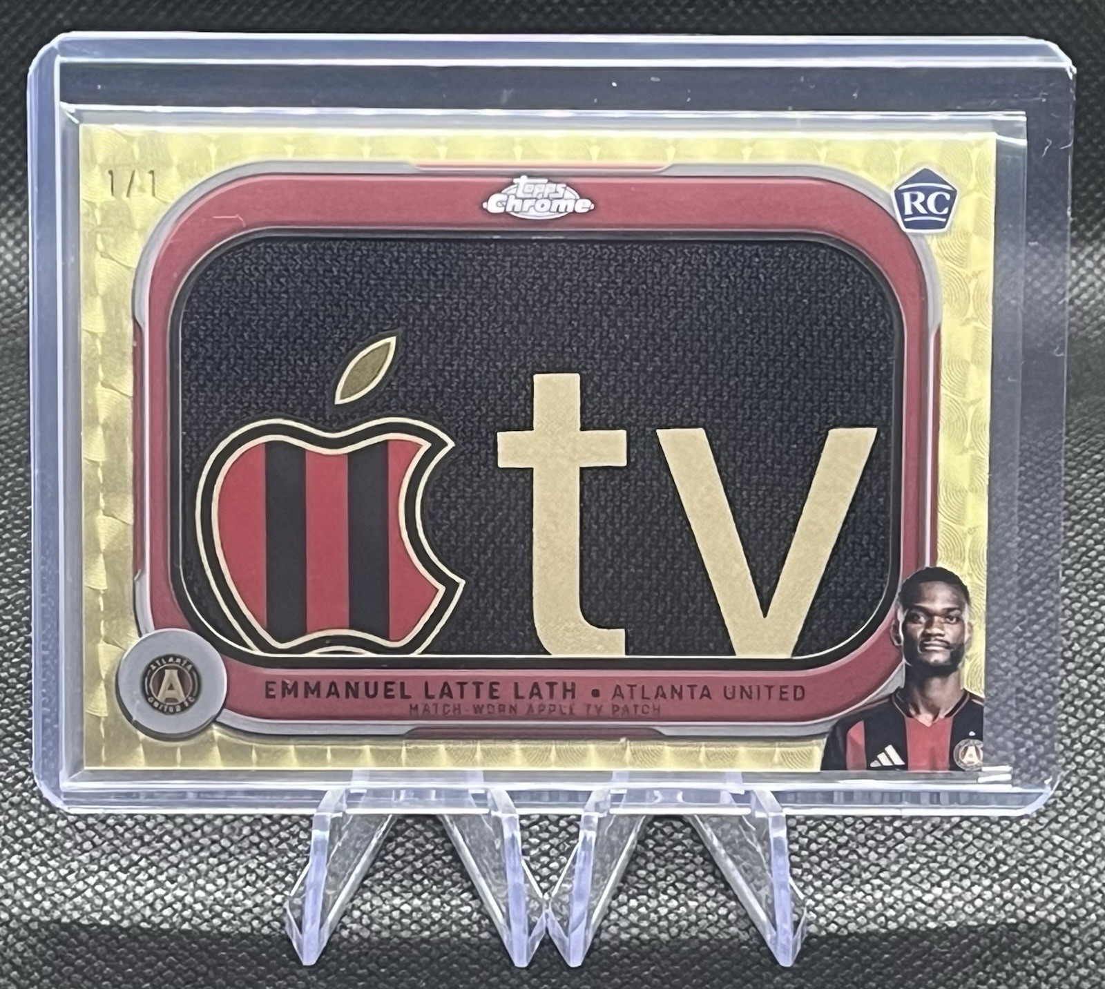 Emmanuel Latte Lath 2025 Topps Chrome MLS Apple TV Patch Rookie Superfractor 1/1