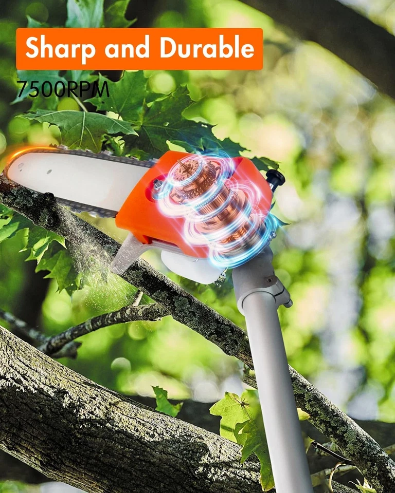 Sierra de poste de gas 26CC 2 tiempos extensible inalámbrica recortadora de árboles barra de corte de 10 pulgadas EE. UU. Foto 4 de 4