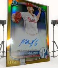 2025 Bowman Chrome Mavis Graves 1st Bowman Auto True Gold 08/50 CPA-MG