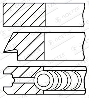 GOETZE ENGINE Kolbenringsatz 08-139600-00 für AUDI AUW BAS AQF A6 A8 BFM BFL AKC