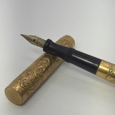 Sheaffer 3 Gold Filled Shelf Filling Fountain Pen w/ Ornate Floral Engraving