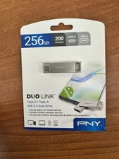 PNY 256GB Duo Link USB 3.2 Type-C Dual Flash Drive for Android Devices and Co...