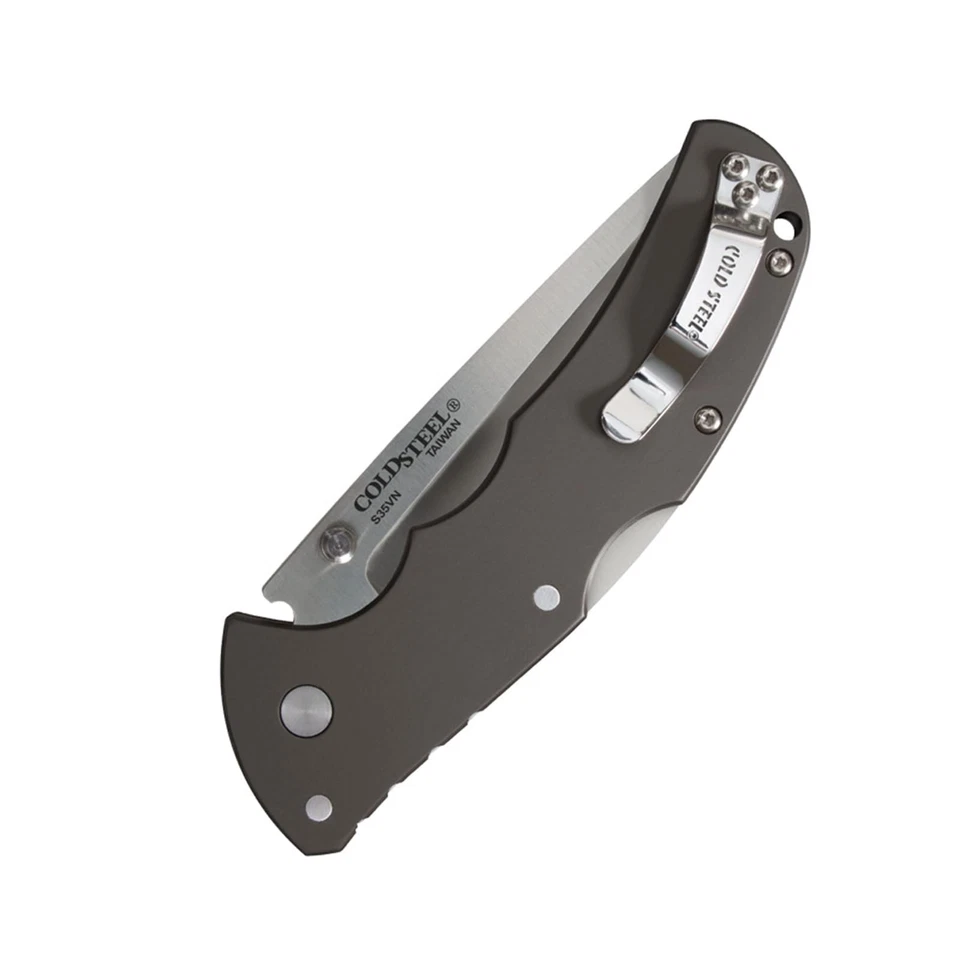 Cuchillo Plegable Cold Steel Code 4 S35VN Acero Hoja 3.5 Pulgadas Gris Mango Aluminio Foto 4 de 4