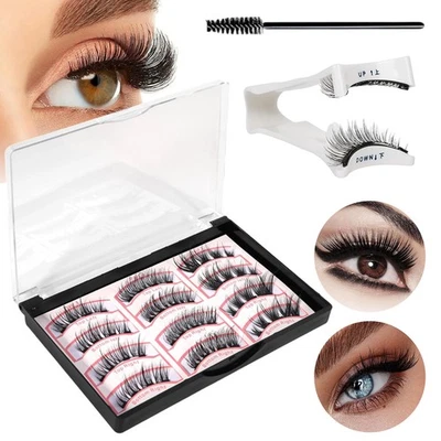 MARKENLOS 12 Stück 3D Magnet Wimpern Set Magnetische künstliche Wimpern 3D Augenwimpern
