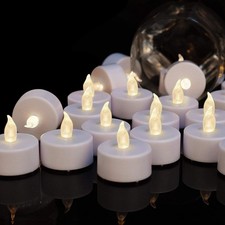 Flameless LED Tea Lights Battery Operated Candles 12 Pack Long Lasting