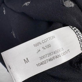 NUON Mens Black Skull Fleur-de-Lis Embroidered Polo Shirt Mens Medium Slim Fit