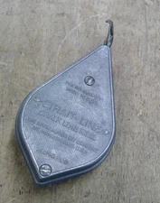 Vintage Straight Line Chalk Line Reel American Tool USA Plumb Bob Ohio