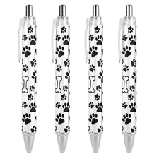 Paw Print Dog Pattern Ballpoint Pen Retractable Writing Ball Point Pen Gift f...