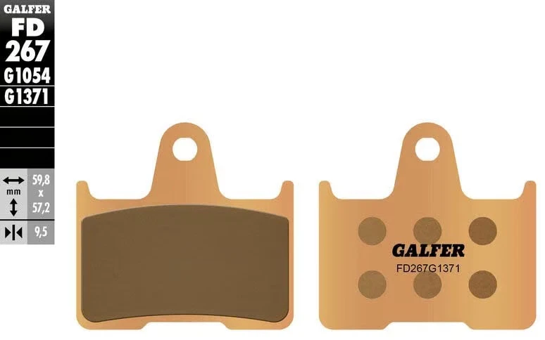 Galfer Brakes - FD267G1371 - HH Sintered Brake Pads Black 20-6496 1722-0787 - Image 4 of 4