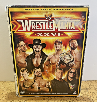 WWE WrestleMania XXVI (26)- (DVD, 3-Disc) Tested, CM Punk, Bret