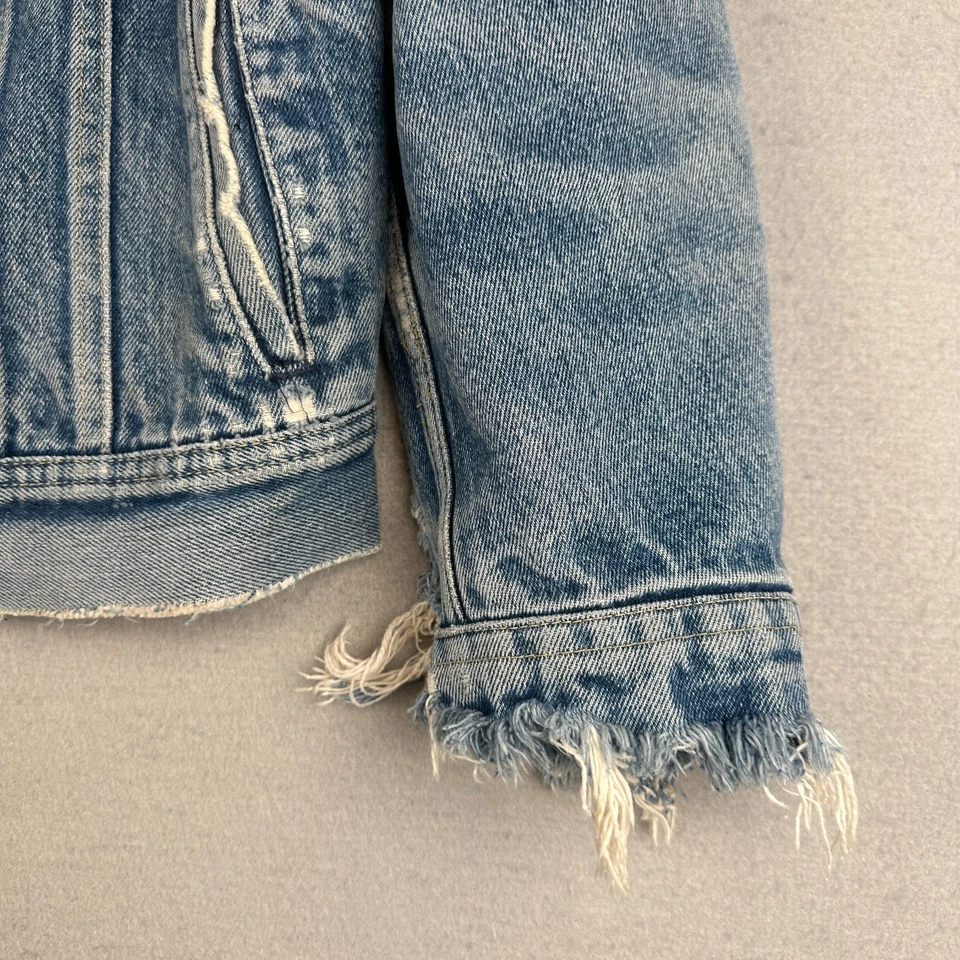 Vintage Lee Storm Rider Denim Mens Jacket 44R Blue 70s Union USA Made Honeycomb - Image 2 of 4