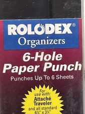 Rolodex 6 Hole Paper Punch Vintage 1996 New