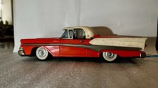ULTRA RARE VTG Japanese Tin Litho 1957 Ford Fairlane Retractable Hardtop Remote