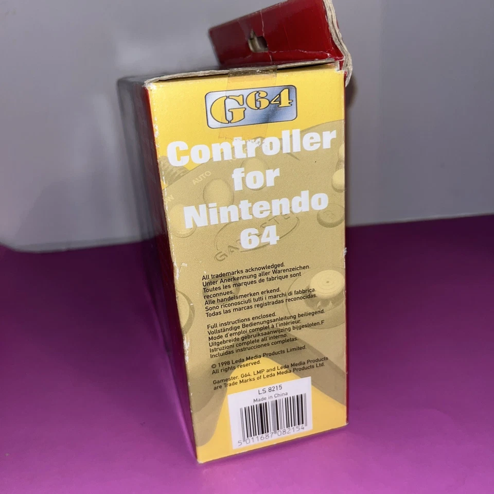 Transparent Gamester N64 Controller For The Nintendo 64 Games Console new vtg - Image 3 of 4