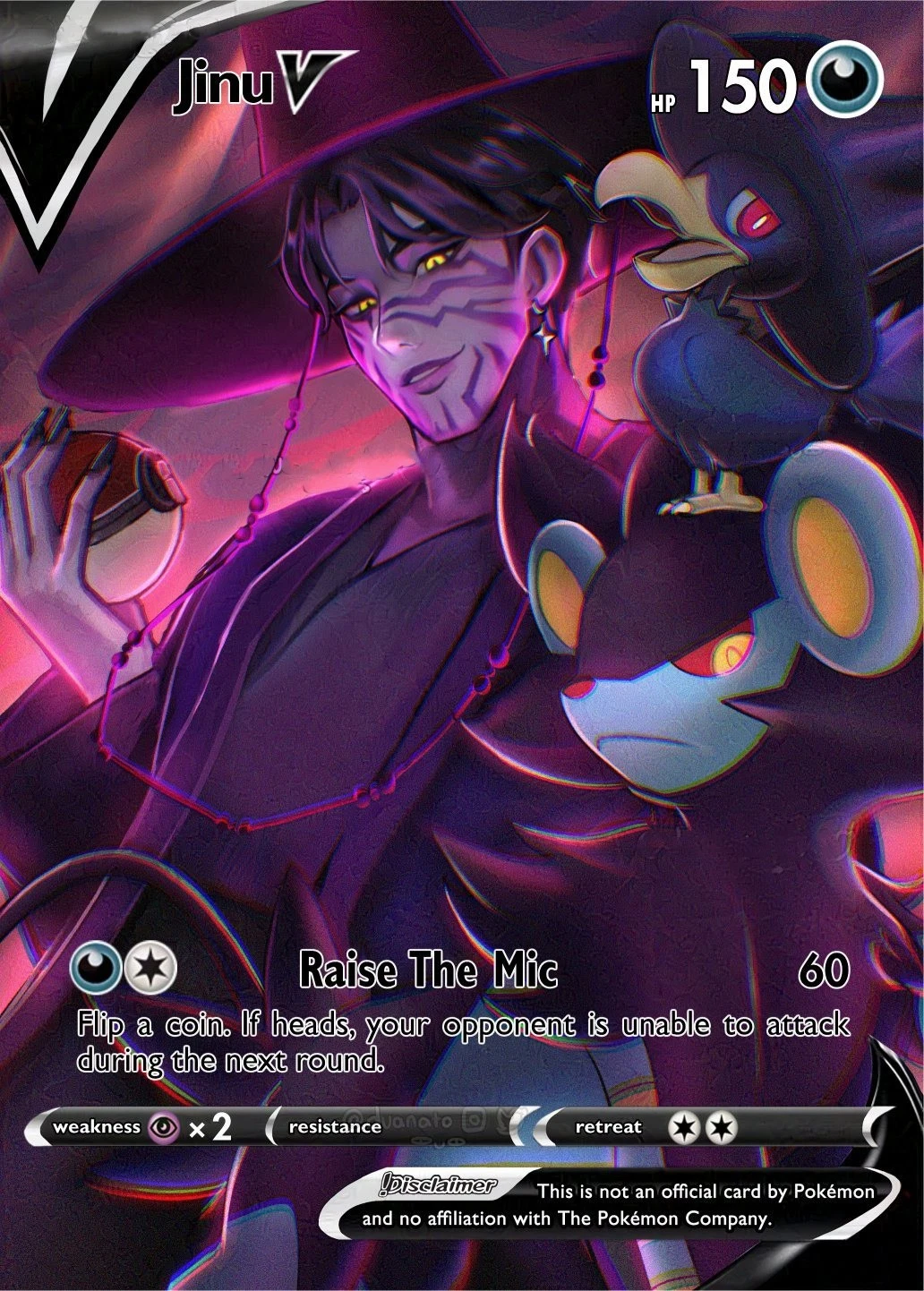 kpop demon hunter jinu x PKM card Poster