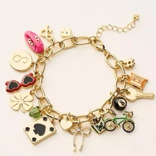 Kate Spade New York x Target Mixed Novelty Chunky Charm Bracelet Brand New