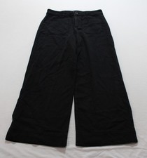 Sanctuary Women's Soft Marine Wide Leg Standard Rise Crop Pant NC3 Black Size 29