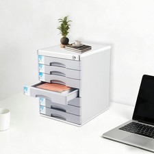 Office Filing Cabinet 7 Drawer Aluminum Alloy File Cabinet With Lock Desktop