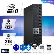 DELL Micro Desktop Computer PC i7, Up to 32GB RAM 2TB SSD Windows 10/11,WiFi