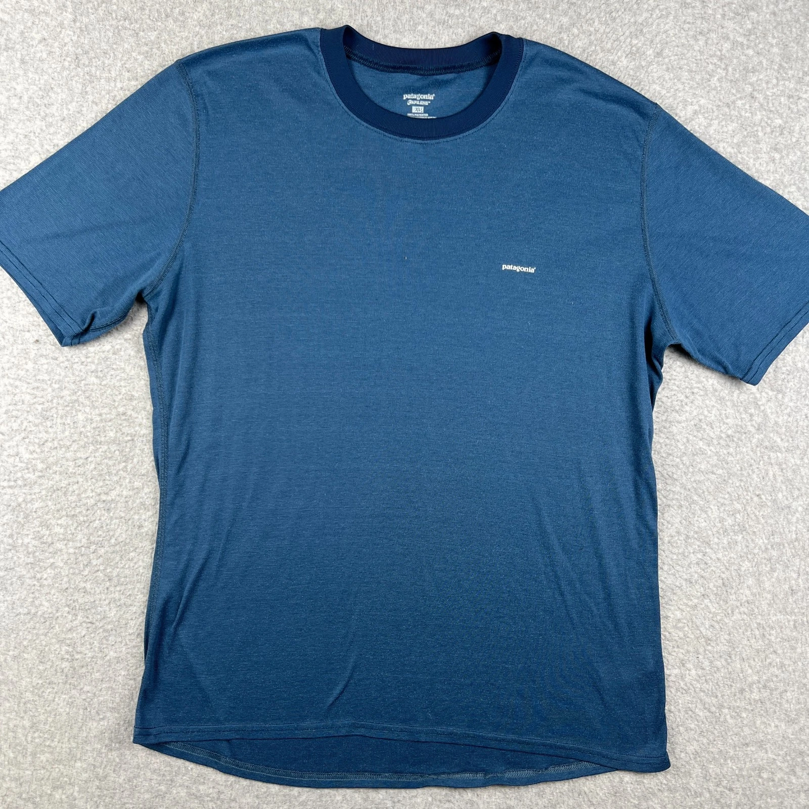 Patagonia Capilene Cool Shirt Baselayer XL Men Blue Hiking Trail Active