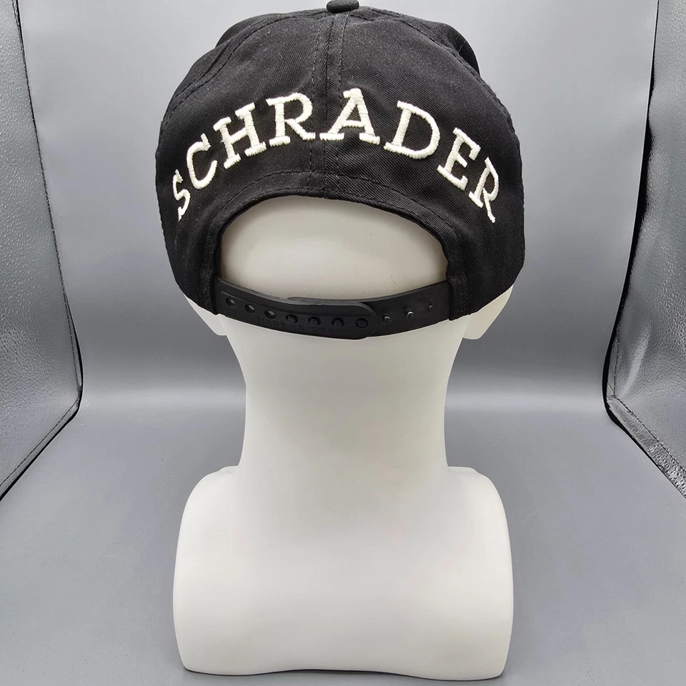 Vintage 1990s NASCAR Ken Schrader #25 Black/Orange/Silver Snapback Hat (OS) - Image 4 of 4