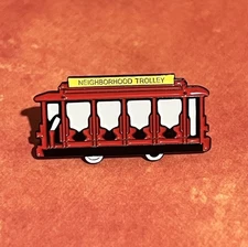 Mister Roger's Neighborhood Trolley Kid's TV Show Make Believe TV Hat Lapel Pin