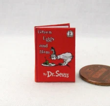 GREEN EGGS AND HAM 1:12 Scale Miniature Readable Illustrated Book Dr. Seuss