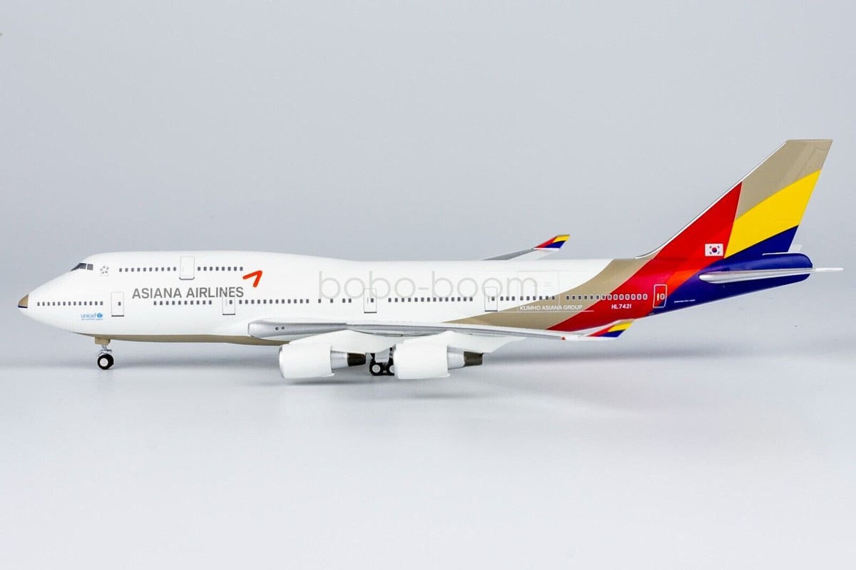 ASIAN AIRLINES 747モデル 1/4 00 ASIAN AIRLINES 747モデル 1/4 00 NG Model 1:400 Scale Asiana