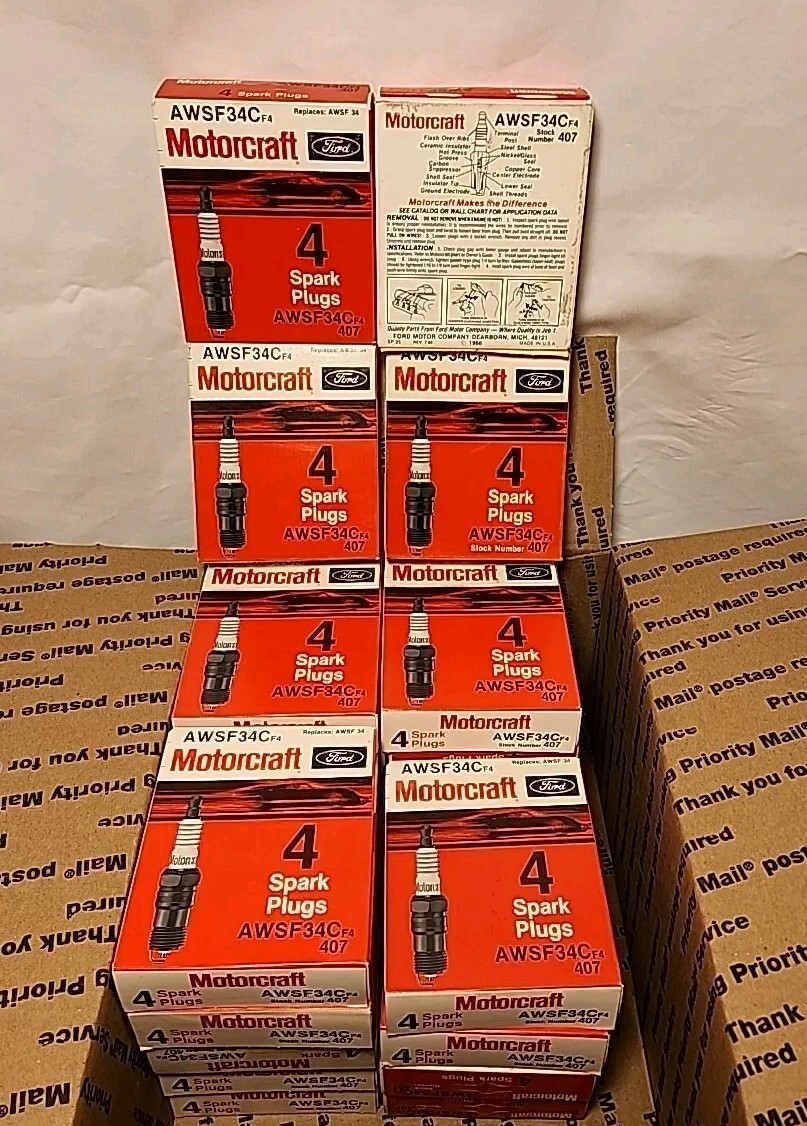 23 X 4 PACK 92 TOTAL PLUGSGenuine Motorcraft Spark Plugs - AWSF34C LOT NOS
