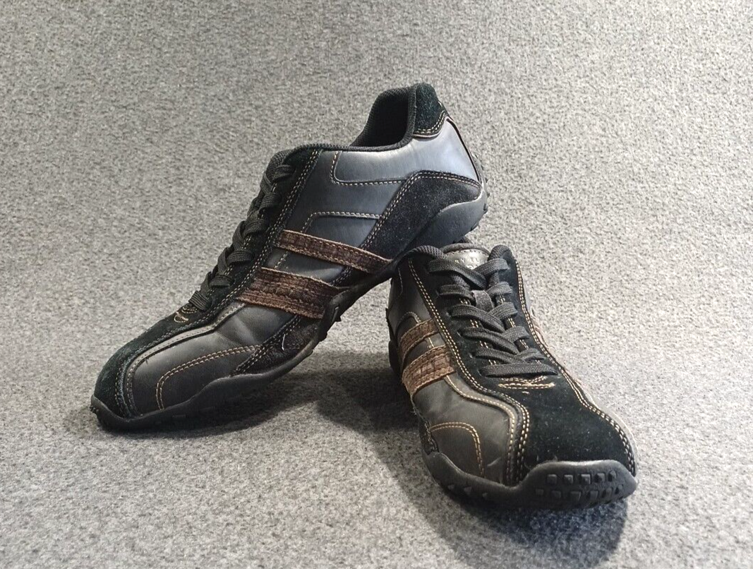 Perry Ellis Mens 11.5 America Franklin Black Brown Leather  display picture 3