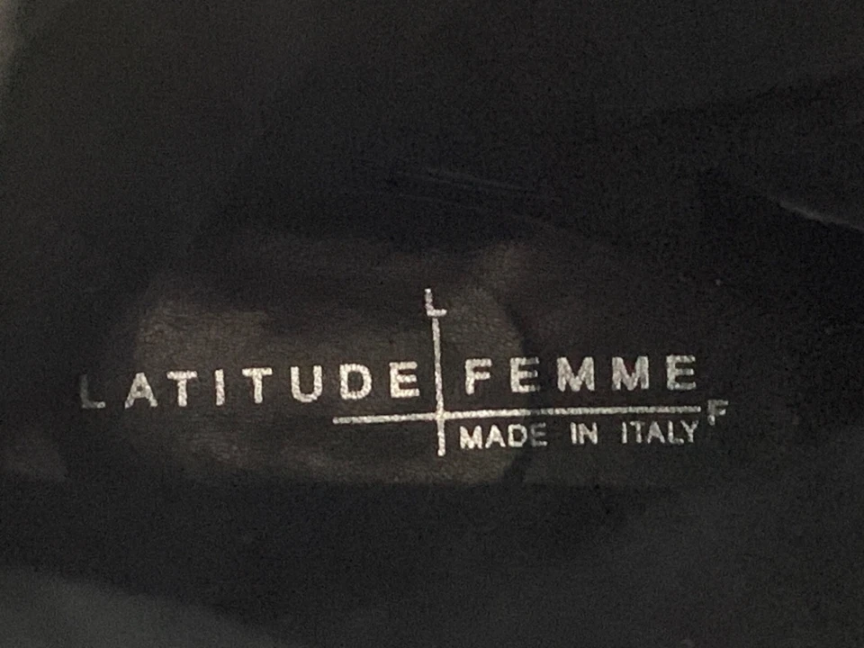 Latitude Femme Italian Leather Tall Boots Moto Slouch Stud Toe Detail Women - Image 4 of 4