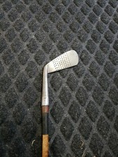 Hickory Shaft Golf Club Spalding Gold Medal 2 Iron Punch Dot Face H96