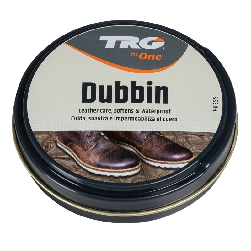 TRG Dubbin Polish Wax Leather Care Softens Waterproof Black Noir Dubbin 65ml
