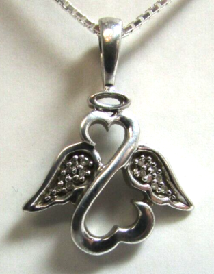 Kay Jewelers Jane Seymour Sterling Open Hearts Angel Diamond Wings