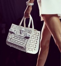 Versace 100% Authentic Palazzo Perforated Leather Tote Bag