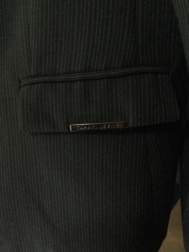 CHAQUETA/BLAZER TAHARI DAMAS NEGRO PIN RAYAS MEZCLA POLIÉSTER 16 P Foto 2 de 4