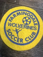 Vintage Famingdale Yellow Soccer Club Felt Patch From The 80’s