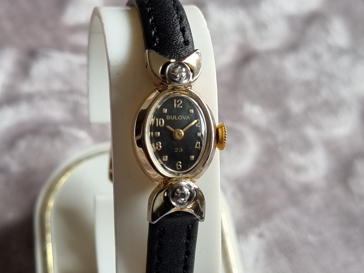 Bulova 1959 RHAPSODY lady's vintage manual wind watch 5AD 23j Diamonds  Special