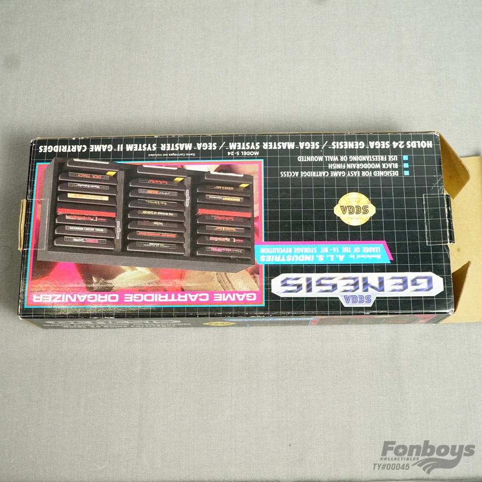 世嘉 Genesis 24 游戏盒壁挂式机架收纳盒带原装盒 ALS 1992 — 第 4/4 张图片