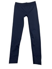 HUE Leggings Women's M/L Navy Fleece Lined Super Skinny Seamless Ankle Pull On