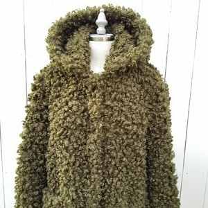 green teddy coat zara