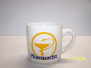 Ceramic/porcelain Bowl of Hygeia Pharmacist Drinking Cup