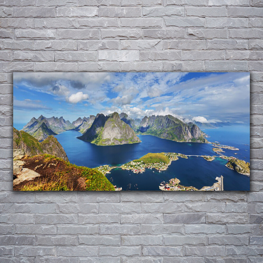 Image paysage rocher baie 120x60 cm pour habiller un grand mur vide de salon