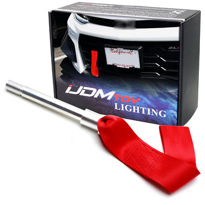 #ad #ad Racing Style Tow Hook Mount Sports Red Towing Strap For 2016 up Chevrolet Camaro $23.09