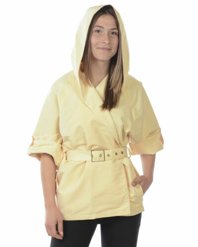 Veste Blazer En Lin Bleu Marine Rayé Jaune - Marque Pause Café - Taille 40 - Occasion Très Bon état