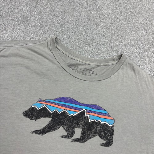 Patagonia Shirt Adult Medium Grey Cool Hiking Trail Outdoors Organic Cotton Men - Picture 3 of 9