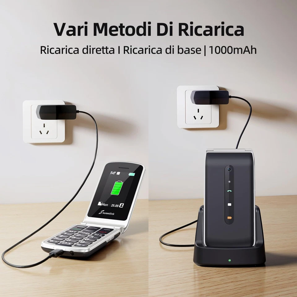 F1PLUS Seniorenhandy Klapphandy Ohne Vertrag Großtastenhandy mit Ladestation ... - Bild 4 von 4