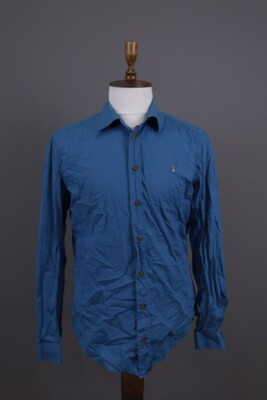 Vivienne Westwood Blue Long Sleeve Button Down Shirt Size 54